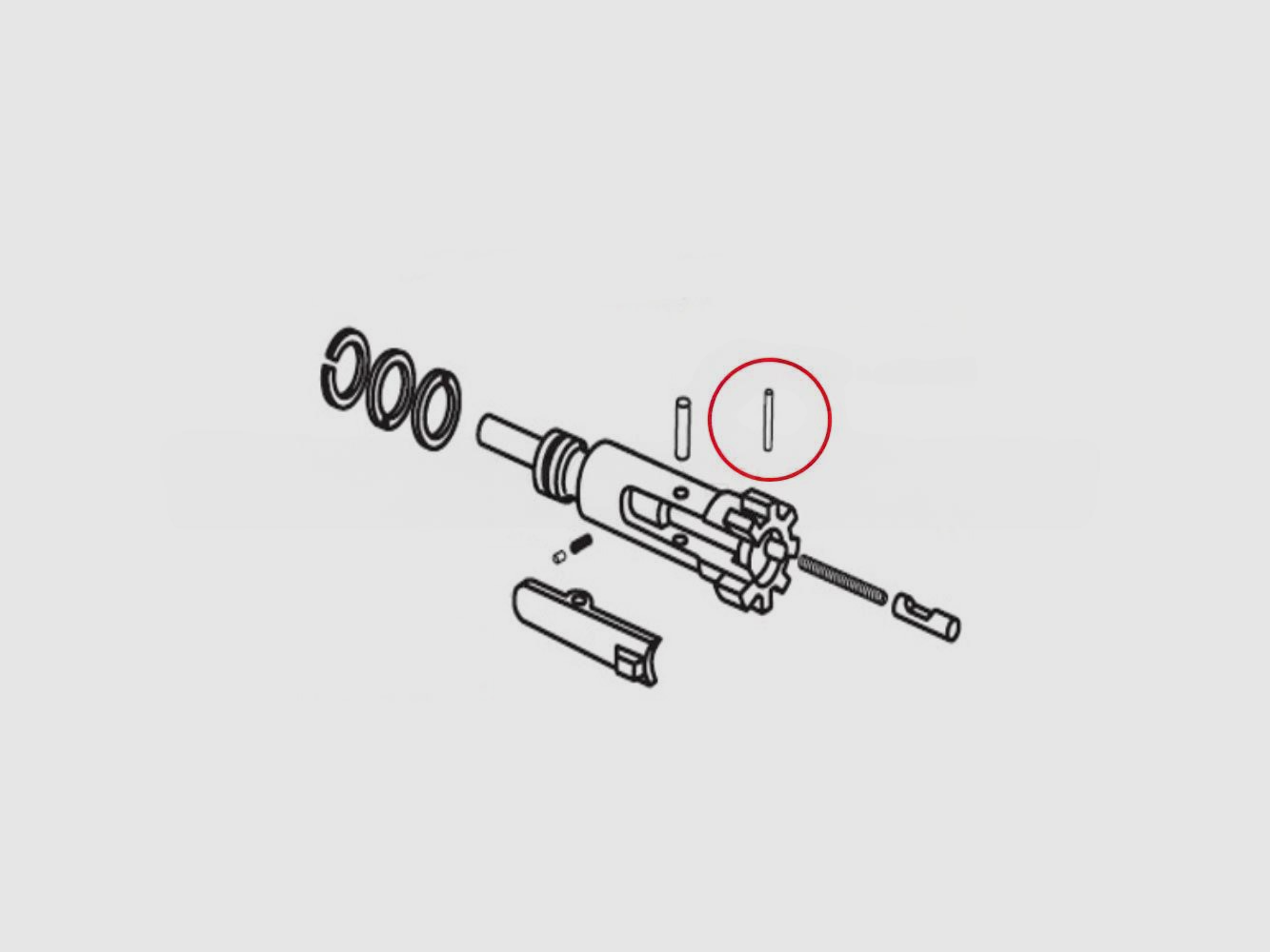 Drehbarer Ausstoßer Eemann Tech für AR-15, Bild 2 von 3