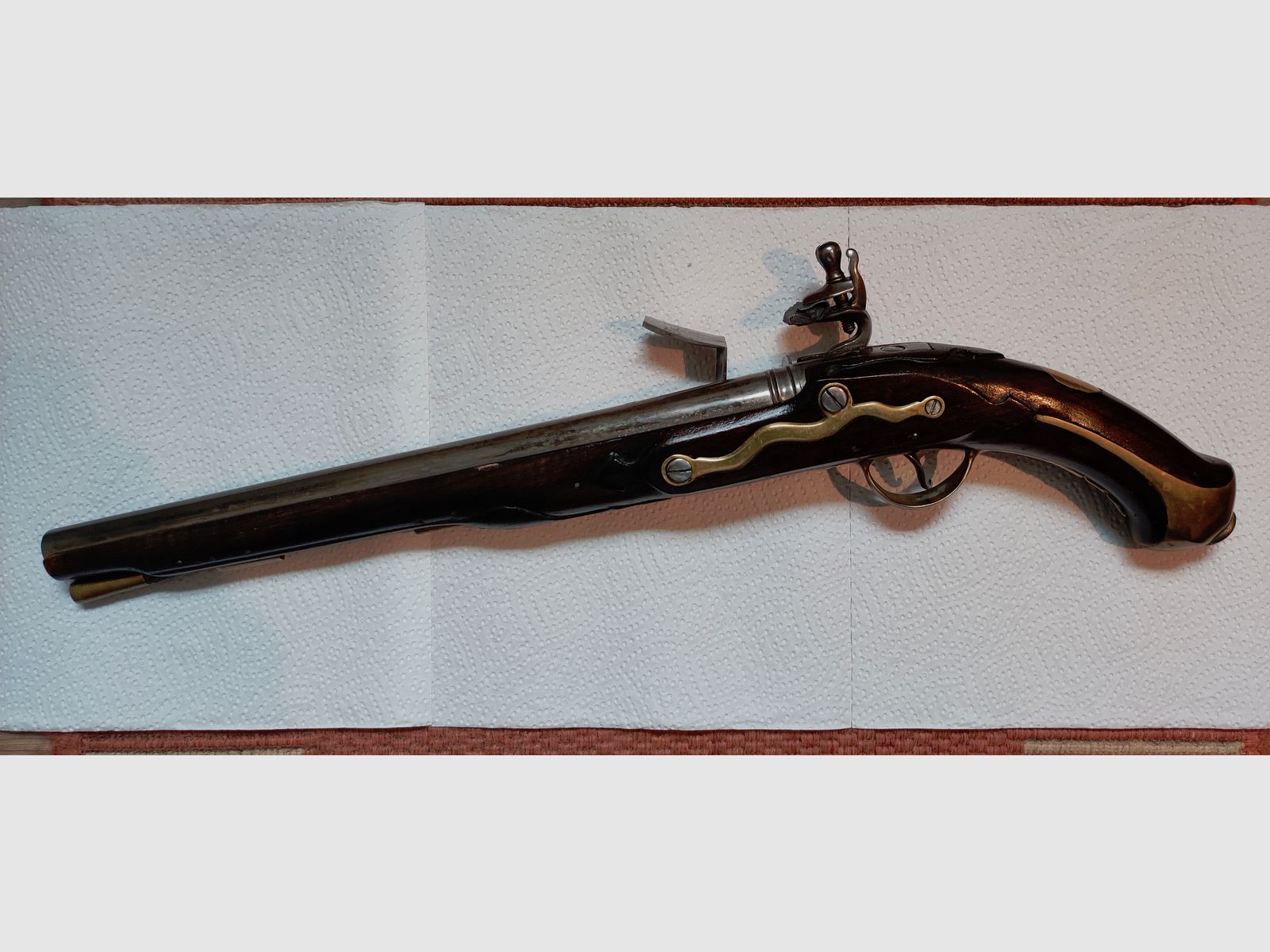 Indien, Preußische Reiter-Pistole 1731 mit Ladestock (Beschossen in DL) , Replik