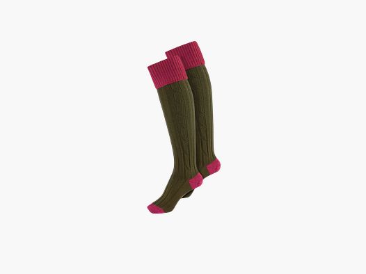 Calcetines Alan Paine pink/olive mujer