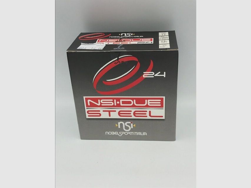NSI Due Schrotmunition Steel Kaliber 12/70 24g. Nr. 7 Sporting 2.4mm
