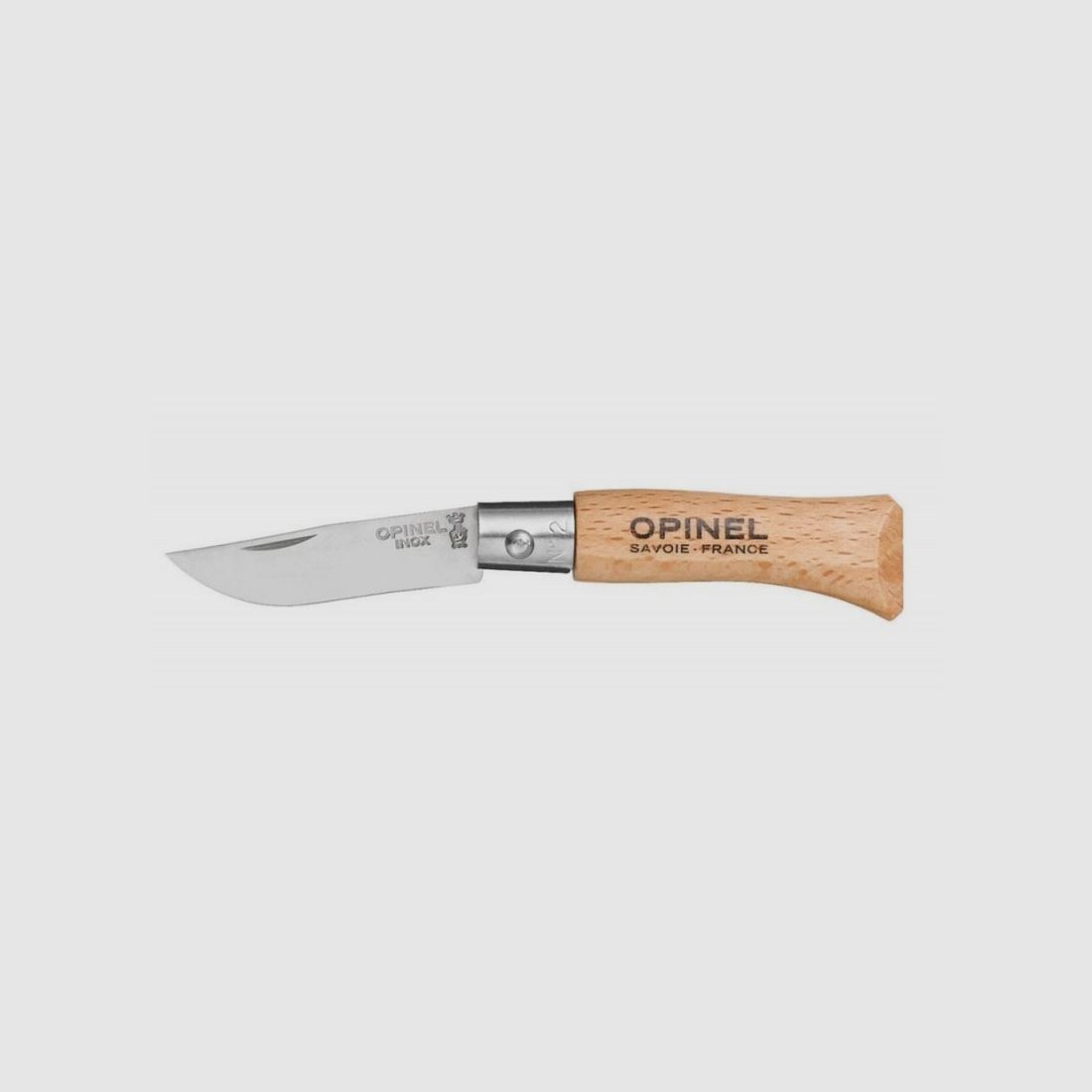 OPINEL Messer aus rostfreiem Stahl mit Griff aus Buchenholz