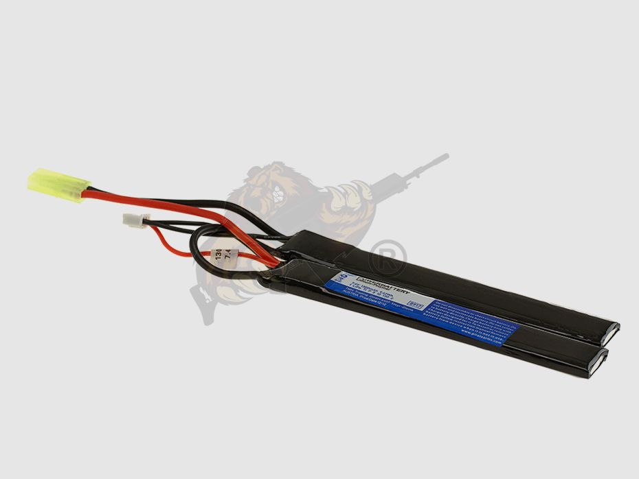 Airsoft LiPo Akku 7.4V 1300mAh 20C Stock Twin Type