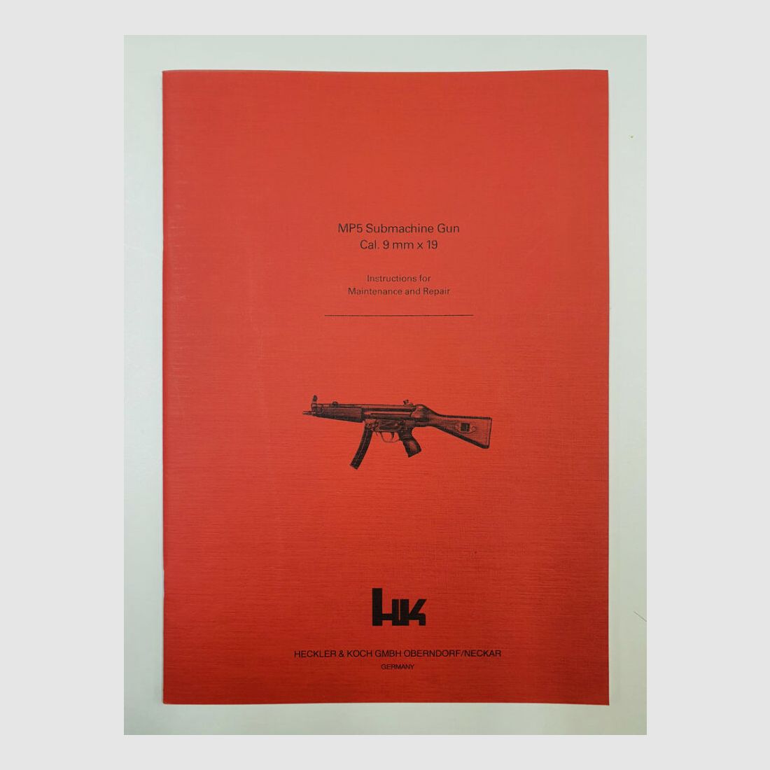 Instrukcje konserwacji i naprawy oryginalnego pistoletu maszynowego HK MP5 Heckler & Koch nr ID 927859 ENG