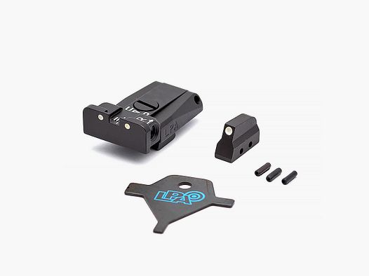 LPA SPR98BE30 Juego de Mira Ajustable para BERETTA 92 96 98 M9 con Puntos Blancos