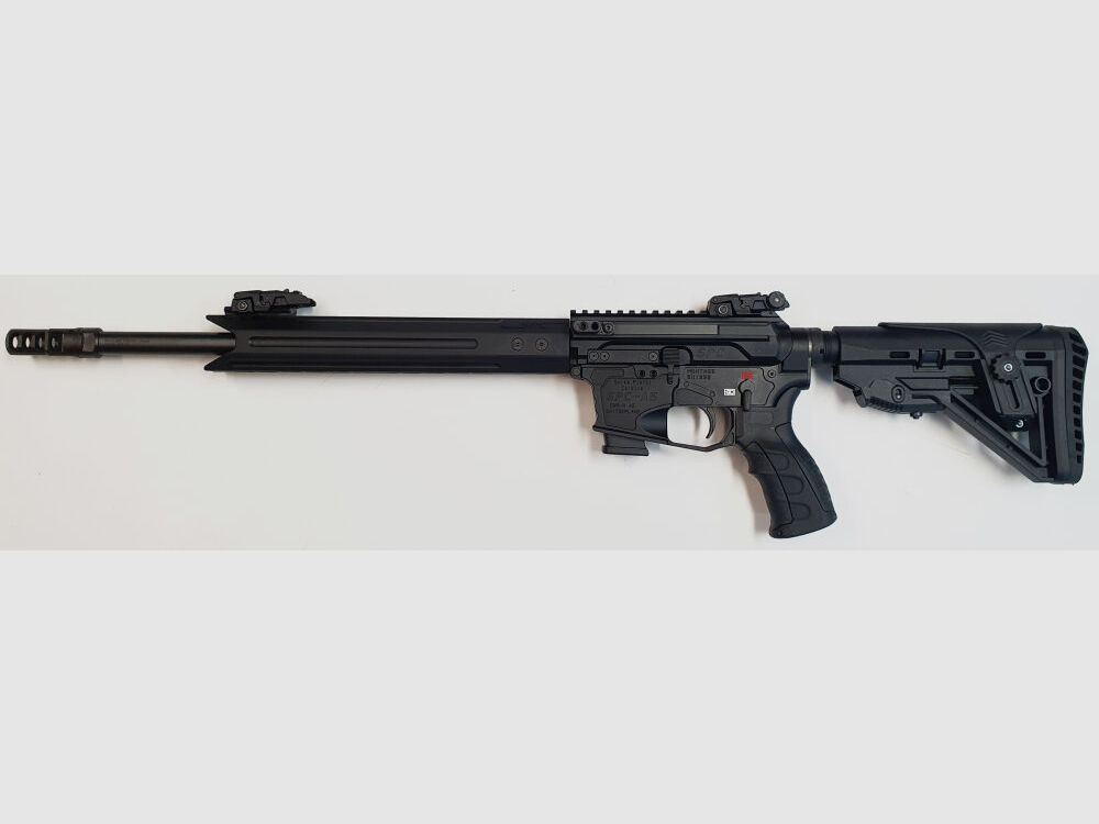GWMH AG Semi-Automatic Rifle GWMH SPC-SPORTER A5 17" (SWISS PISTOL CARBINE) BLACK Cal.9x19 AR15 Glock Magazine