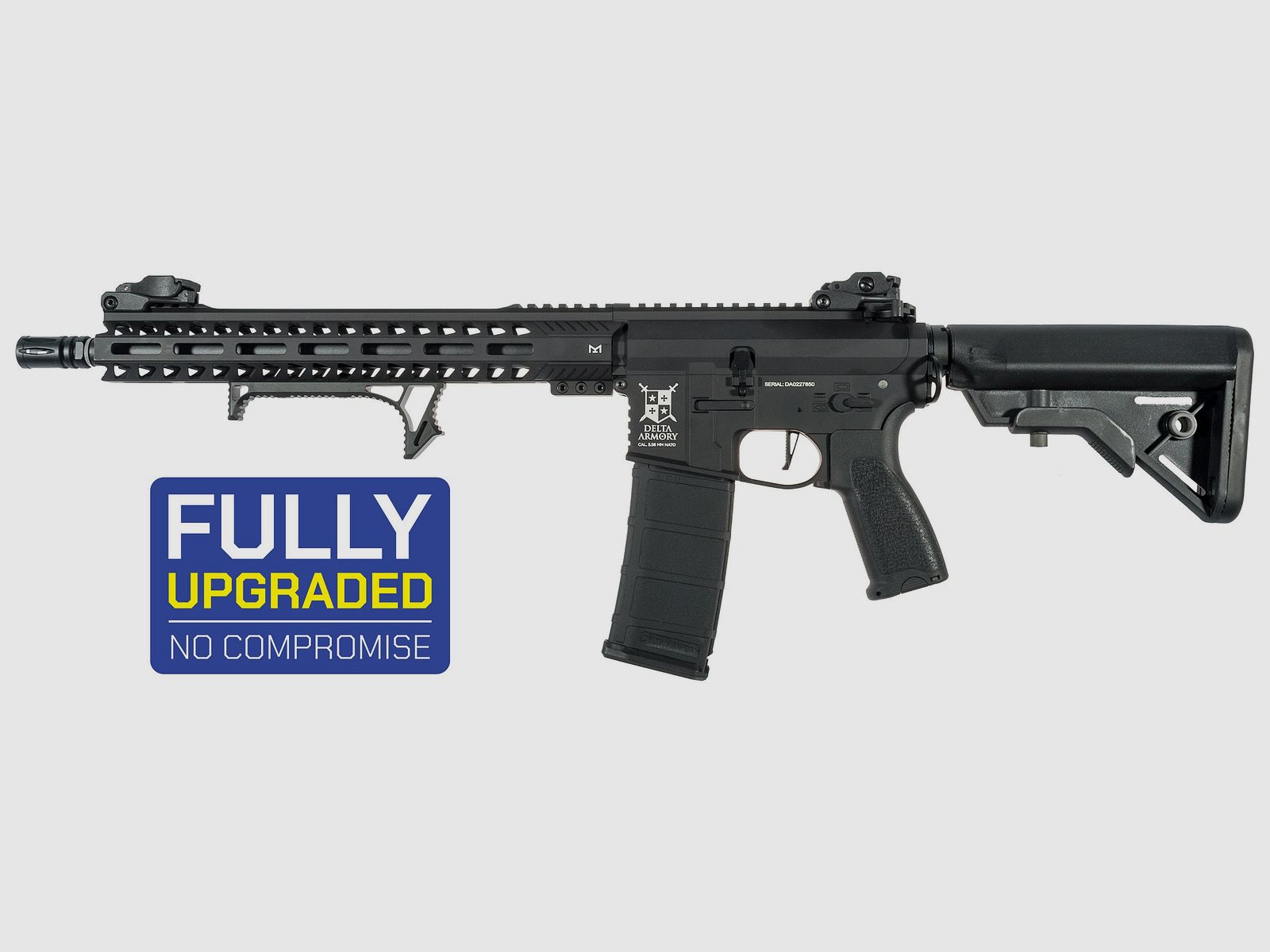 AR15 13inch M-LOK ALPHA Vollmetall ETU NC! - Serie Delta Armory Schwarz S-AEG Airsoft Gewehr Frei ab 18 Jahren
