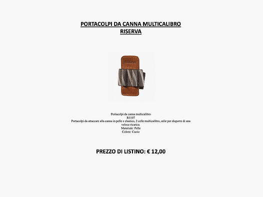 Riserva – MULTICALIBRO LAUFHALTER