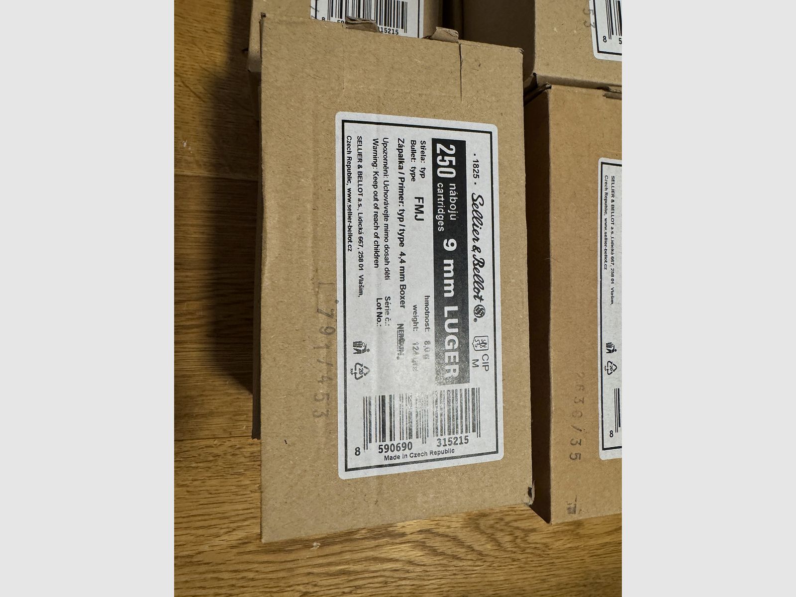 9 mm Luger ammunition approx. 3500 rounds