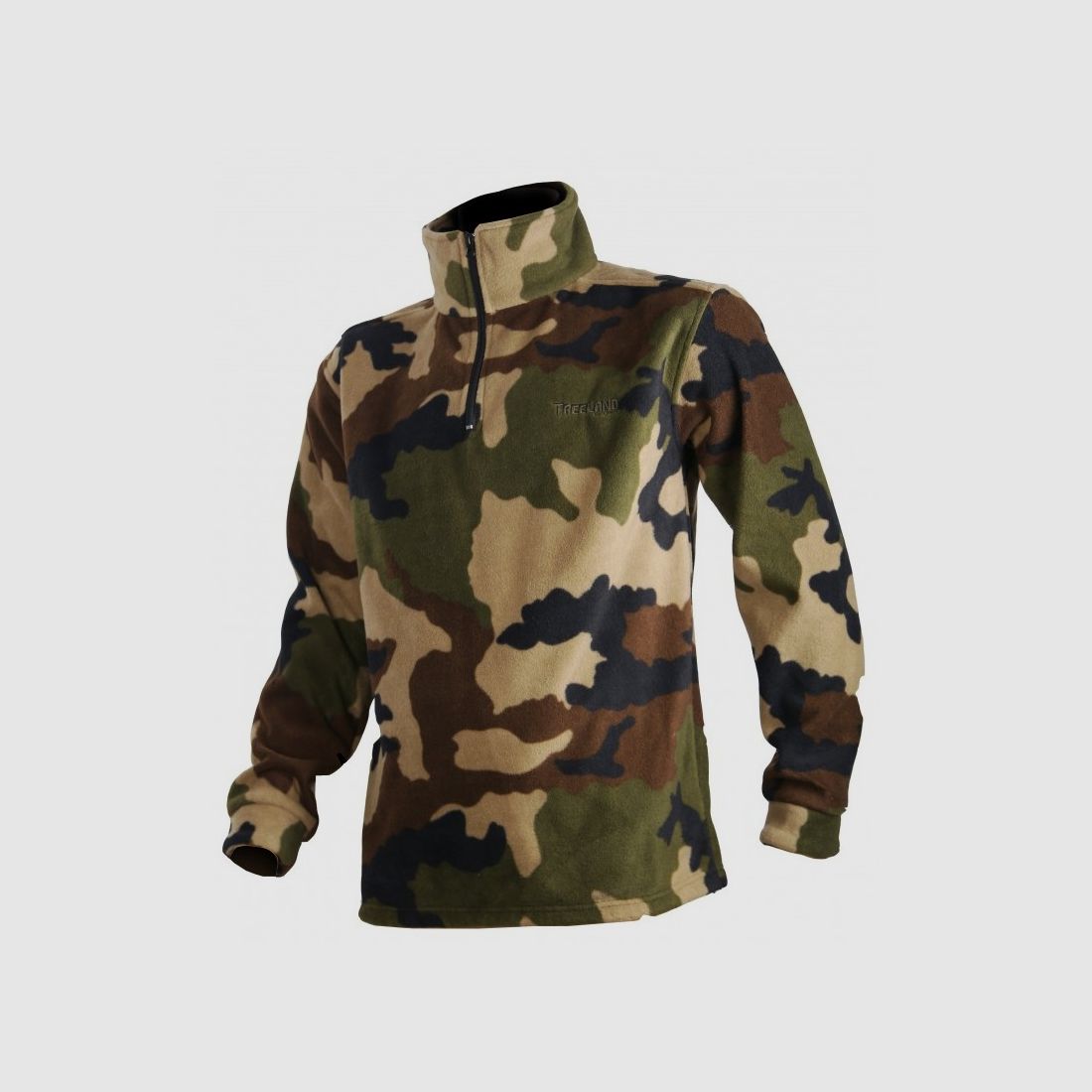 FLEECE-PULLOVER TREELAND CAMO-MUSTER