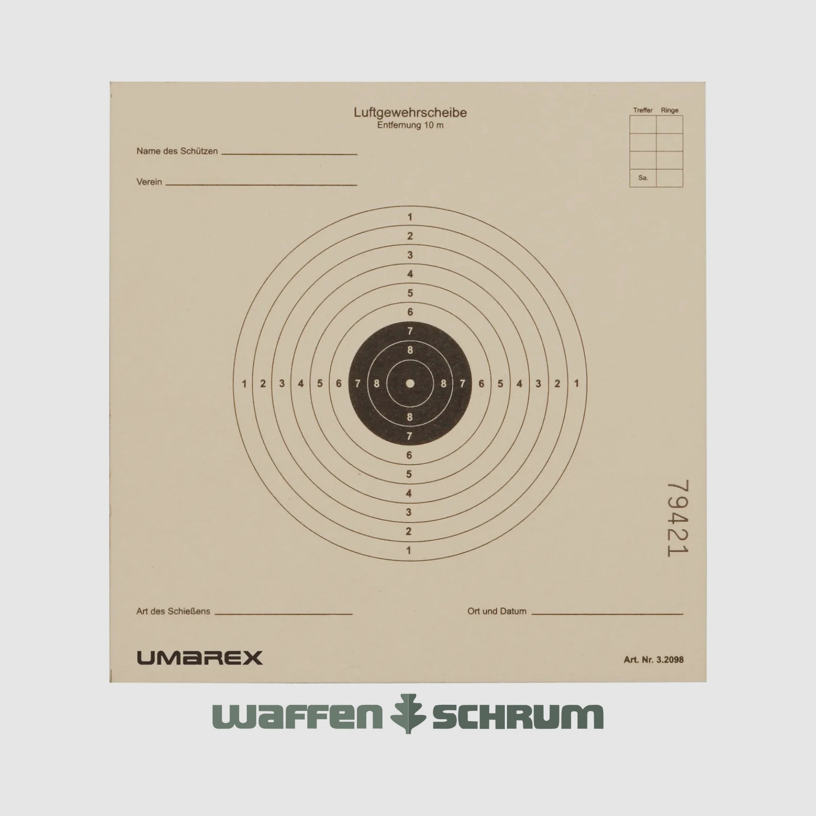 Umarex Zielscheibe 10er Spiegel Format: 14x14cm A250st