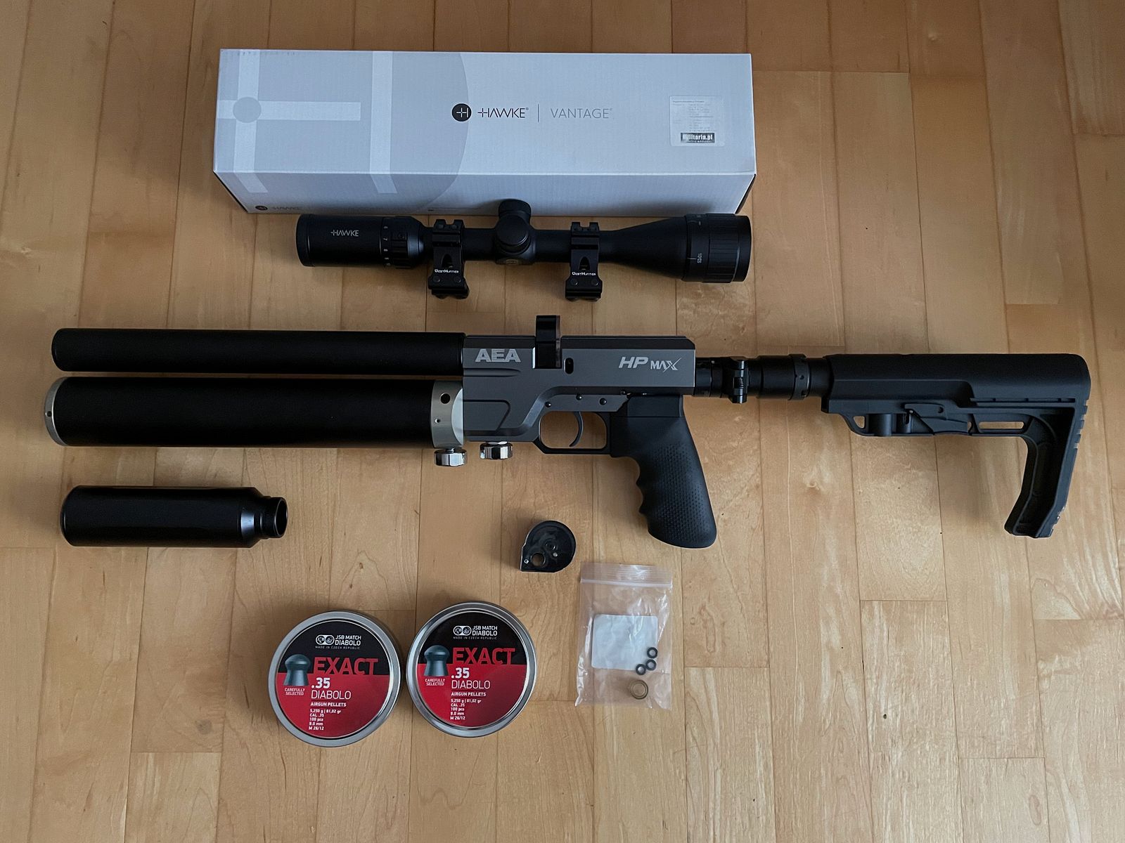 AEA HP MAX MK1 inkl Zielfernrohr Schalldämpfer und Munition