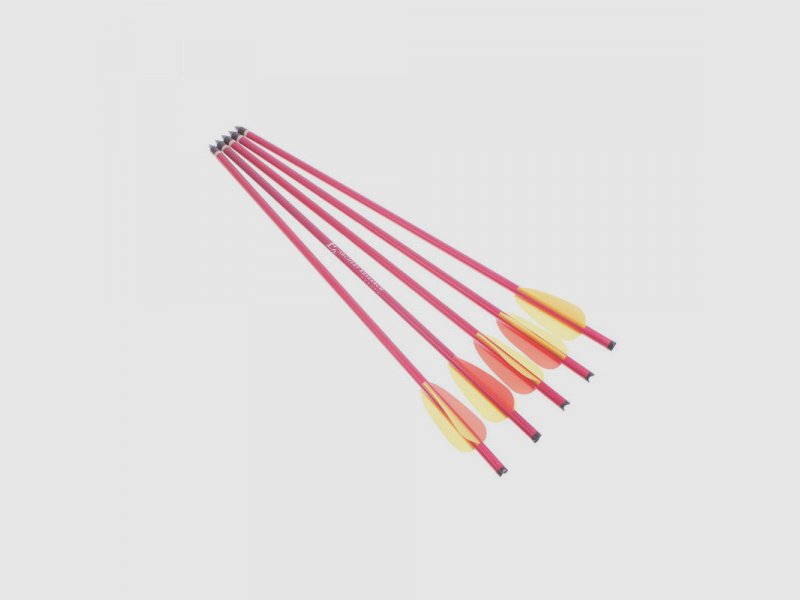 ALUMINIUMPFEILE FÜR ARMBRUST - 20 " - 6 STÜCK - ROT