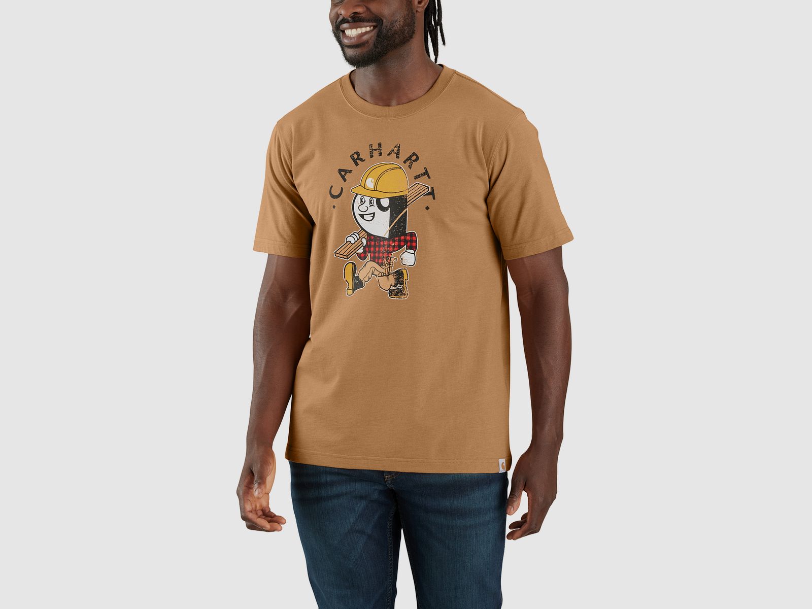 Carhartt Carpenter Grafik T-Shirt, Herren, Hickory Nut Heather, S