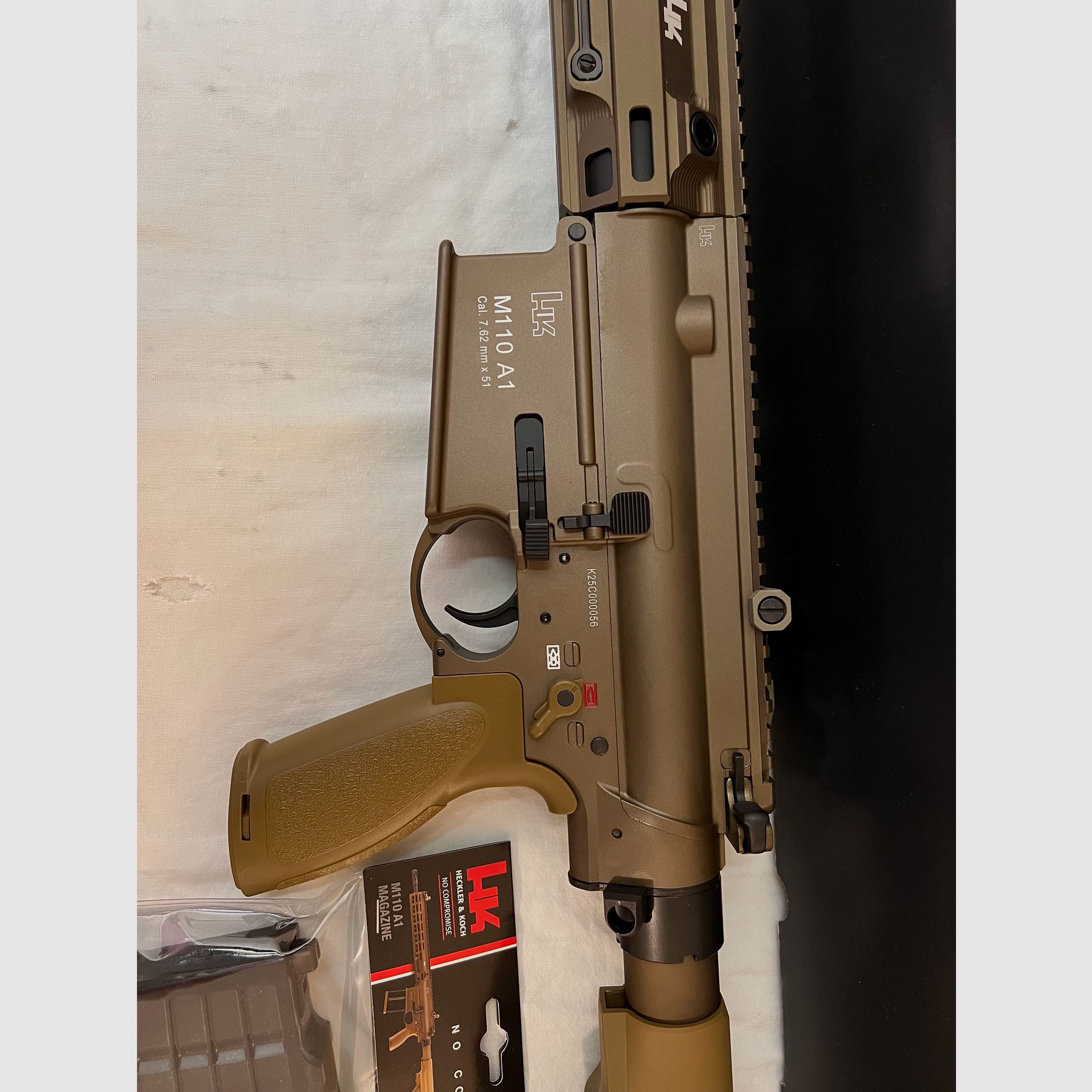 Umarex VFC Heckler & Koch HK M110 A1 Airsoft Vollmetall Gas-Blow-Back 6mm BB verde-marrone nuovo non usato NP 800€