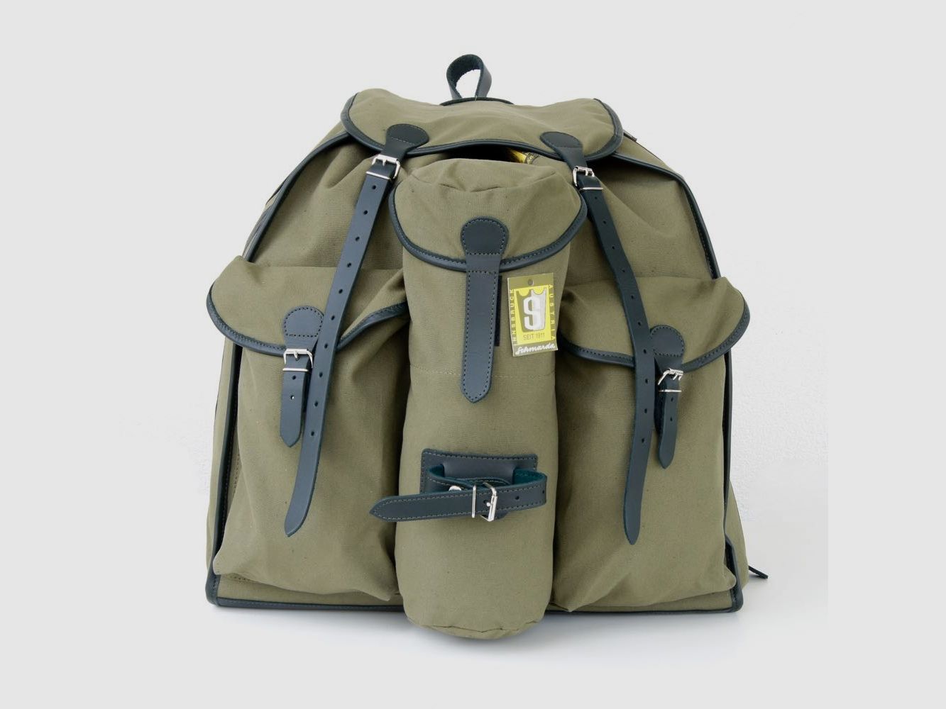 Sac à Dos de Chasse Spécial en Lin | 40L - Modèle "Atlas", Équipement de Base + 1 Poche pour Lunette, Vert, image 1 sur 10