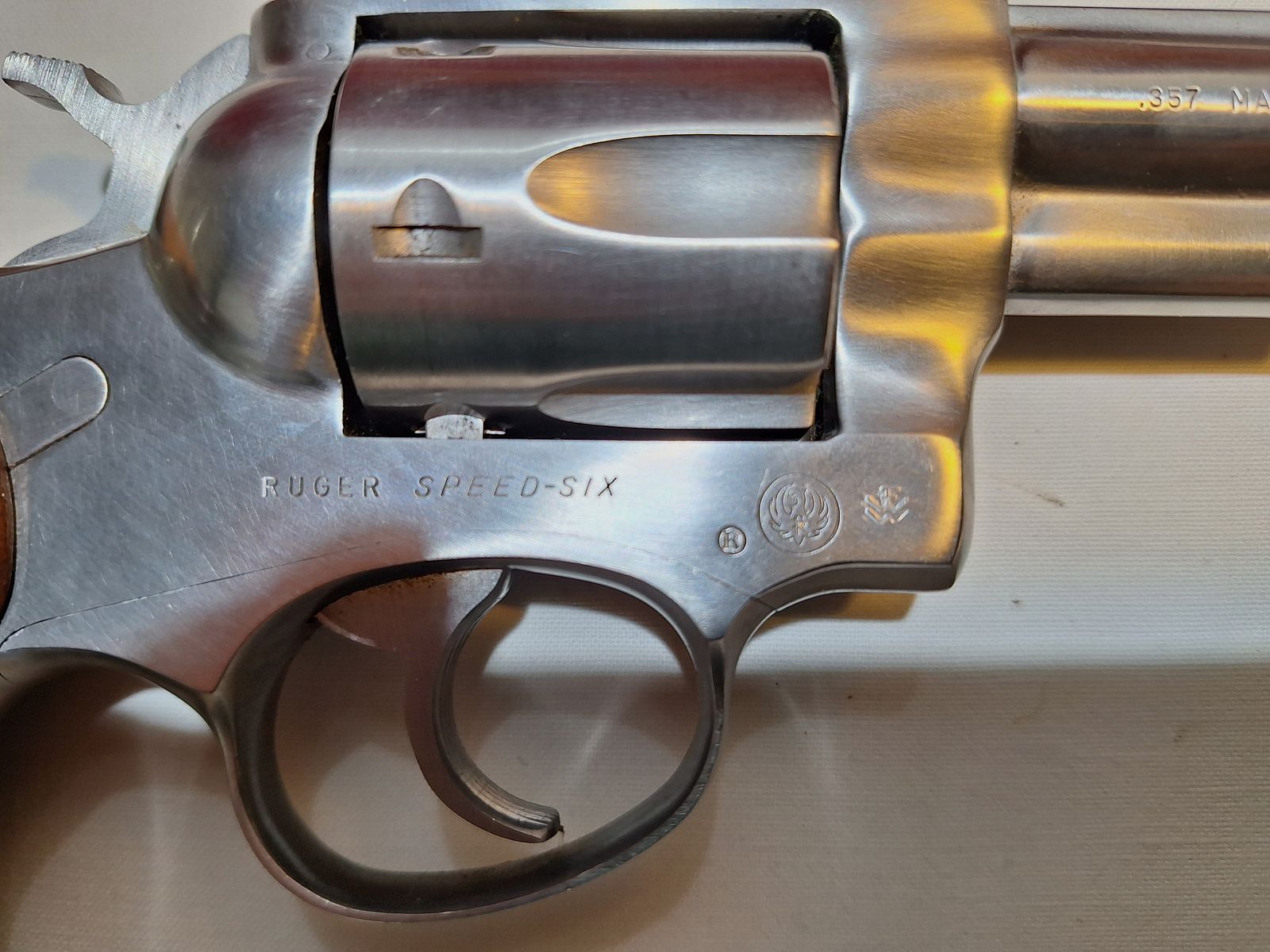 Ruger, stainless steel revolver