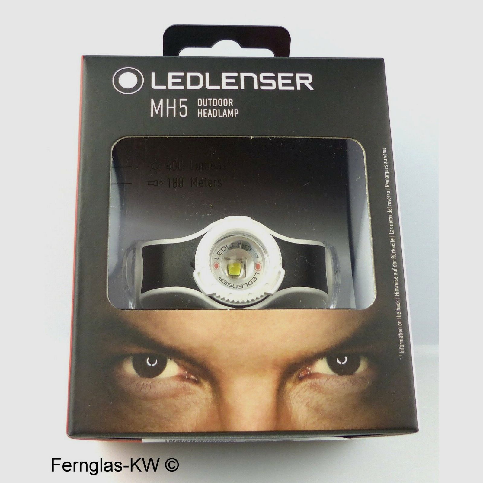 Ledlenser 500950 LED Kopflampe Stirnlampe MH5 Schwarz Weiß 400 Lumen mit Akku