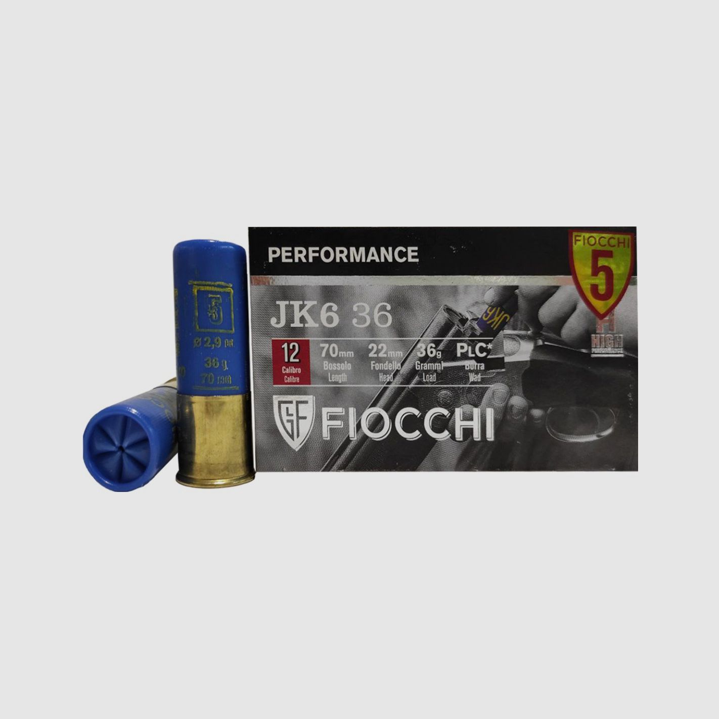 Fiocchi JK6 patronen kal. 12/70 36 g lood 5 10 stuks