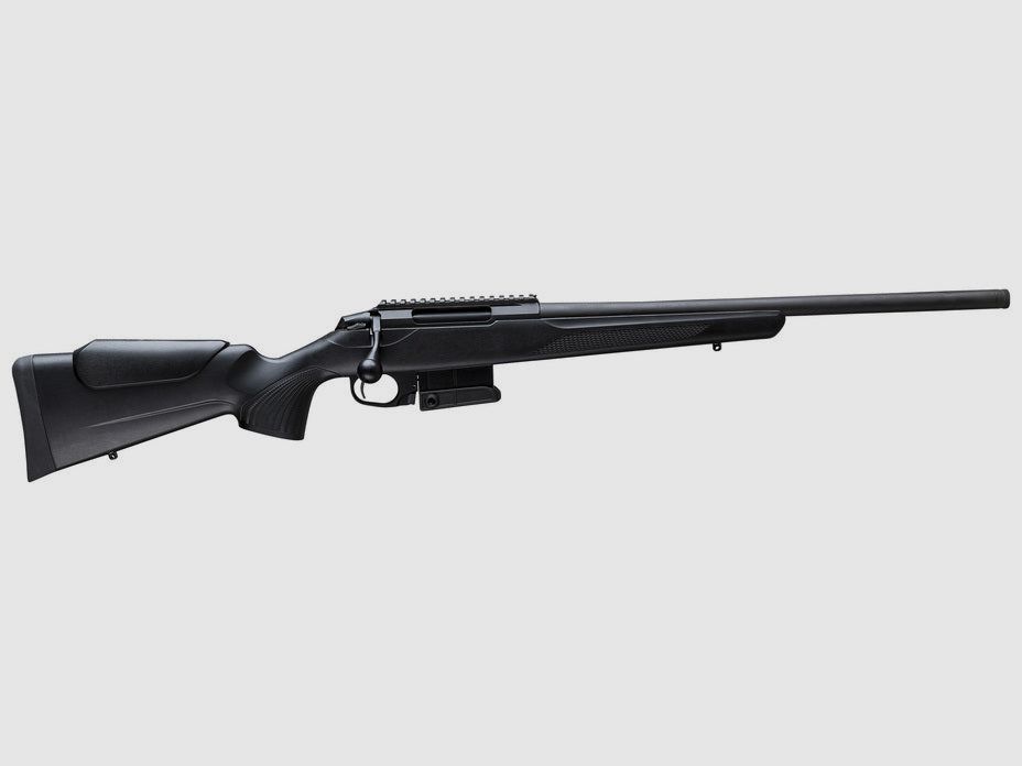 TIKKA T3x COMPACT TACTICAL RIFLE, 6,5 Creedmoor, Black Steel, Lauflänge 24", Black, verstellbare Schaftbacke, MG 5/8"-24 UNEF, Bild 1 von 5