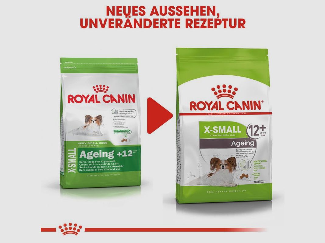 ROYAL CANIN Ältere Sehr Kleine Hunde Trockenfutter X-Small Ageing 12+ 1,5 Kg