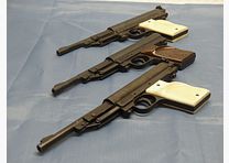Lote 3x pistolas de aire Record Cal. 4,5/.177 Diabolo perno años 70 y 80