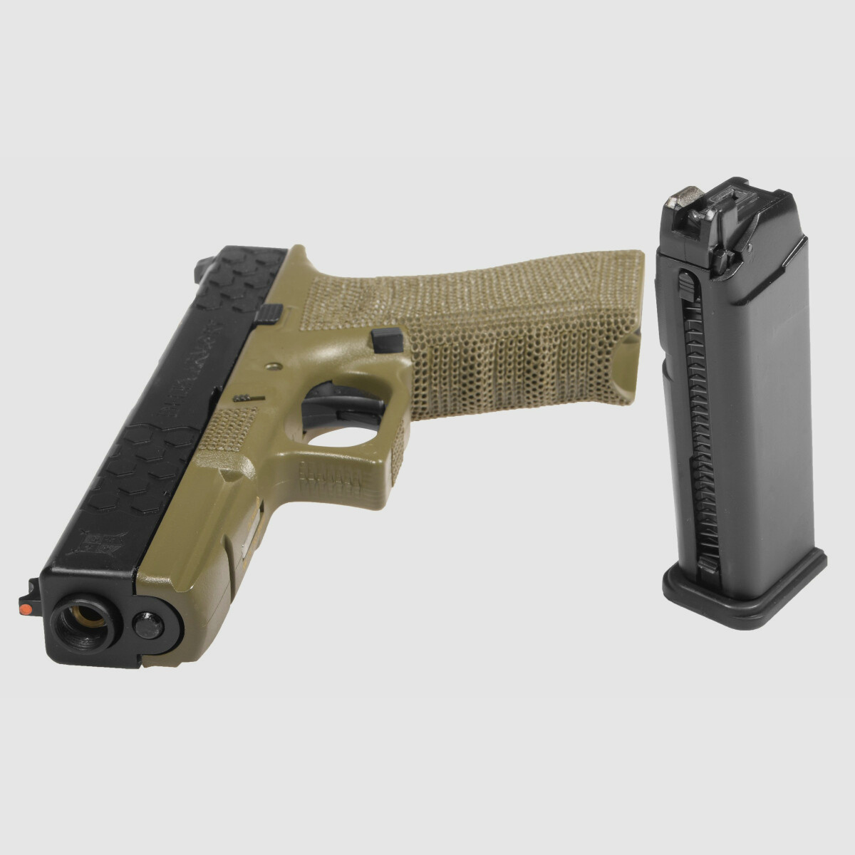 P03 GBB Airsoft Pistol in Olive | Delta Armory