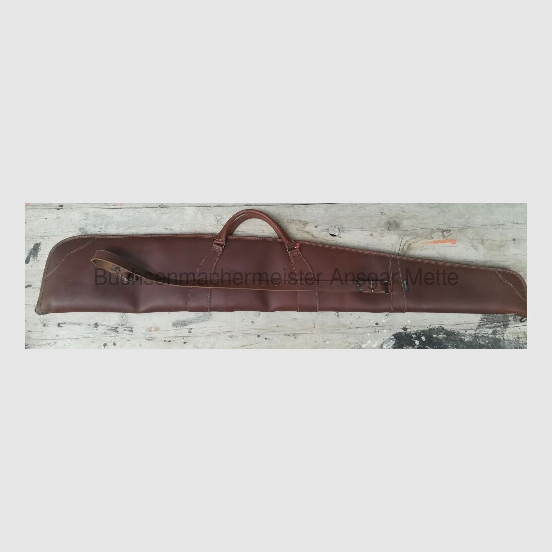 Sporfabric , Frankreich, Flintenfutteral, Leder, Fellfutter	 Sporfabric , Frankreich, Flintenfutteral, Leder, Fellfutter