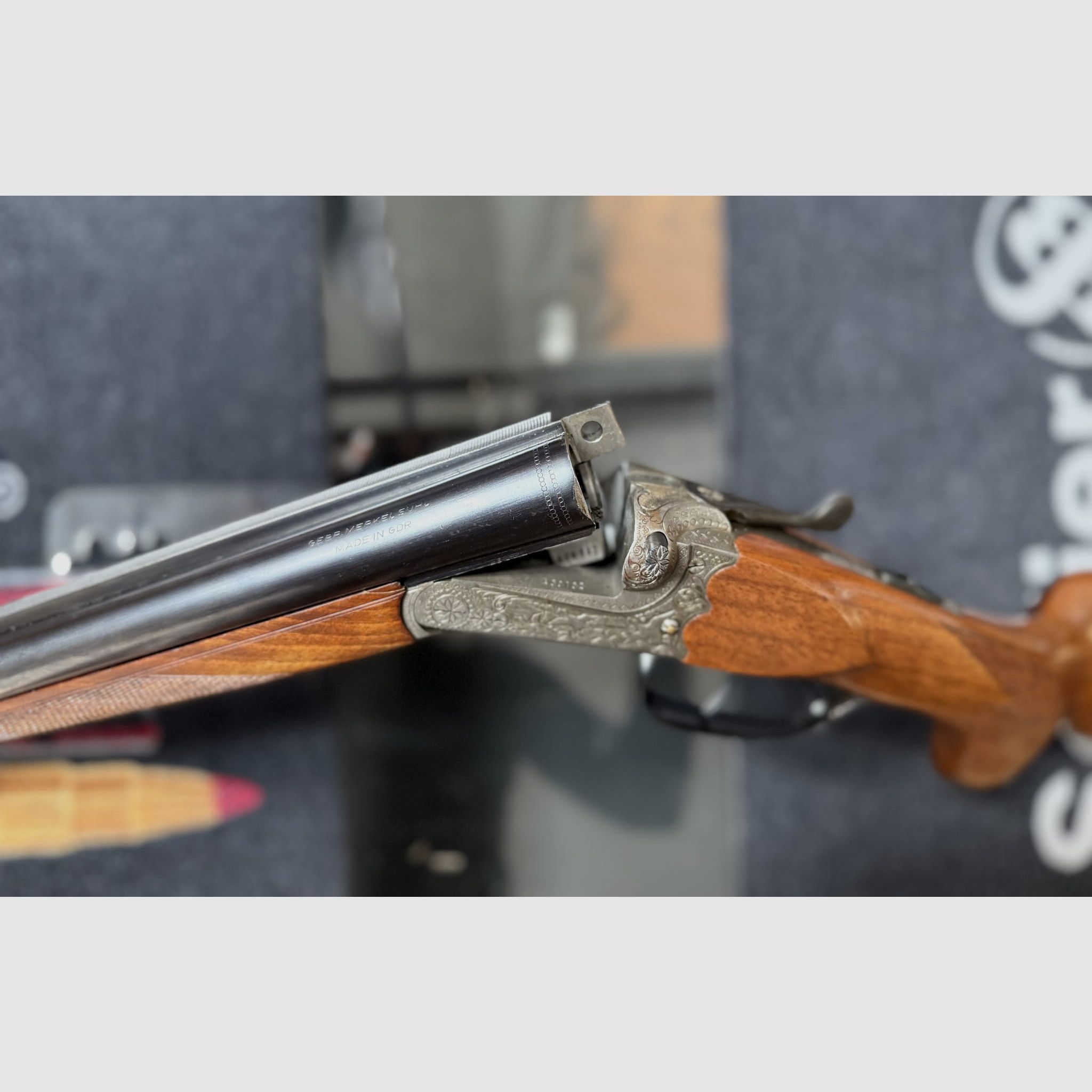 Fusil juxtaposé Merkel cal. 16/70 à double détente, image 2 sur 6