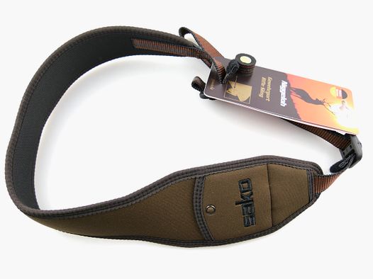 Niggeloh 134600500 sangle de fusil SAKO néoprène marron avec poche intégrée