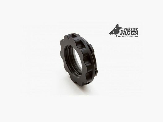 Large closure cap with glass (clamping sleeves from Ø62) for precise hunting adapter