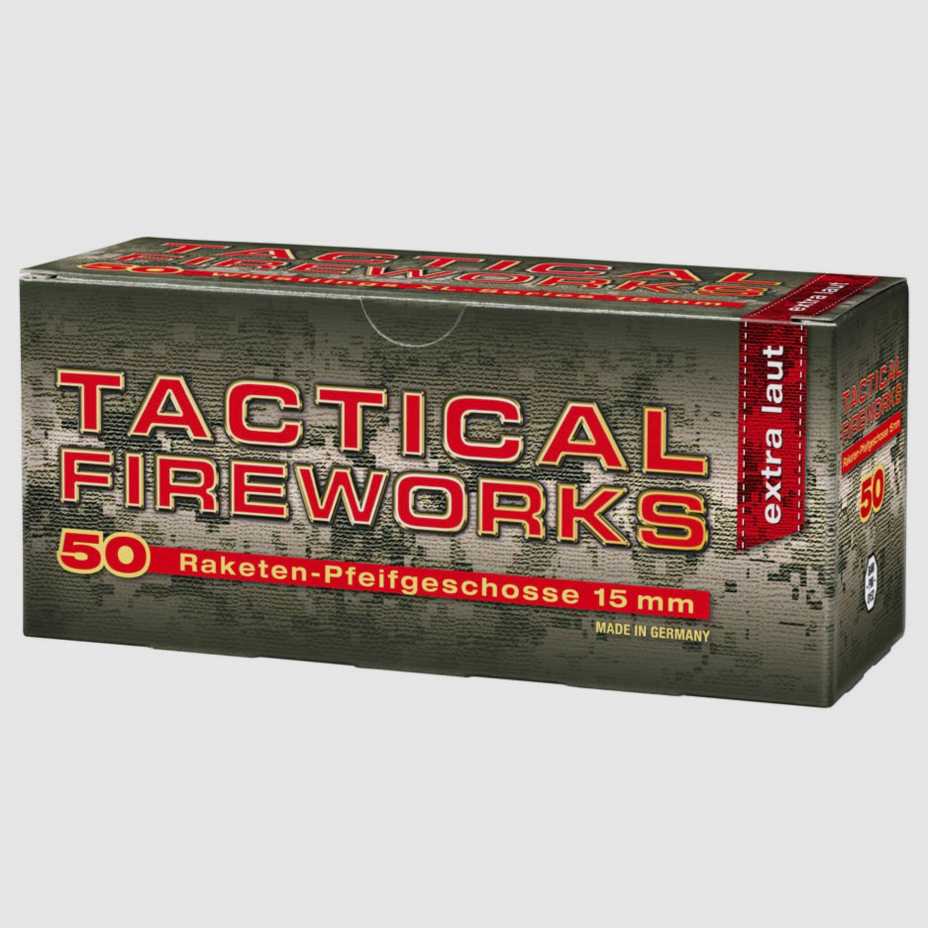 Umarex 4.1581 Fuochi d'artificio tattici razzi fischianti da 15 mm extra forti 50 pezzi pirotecnica Pyro