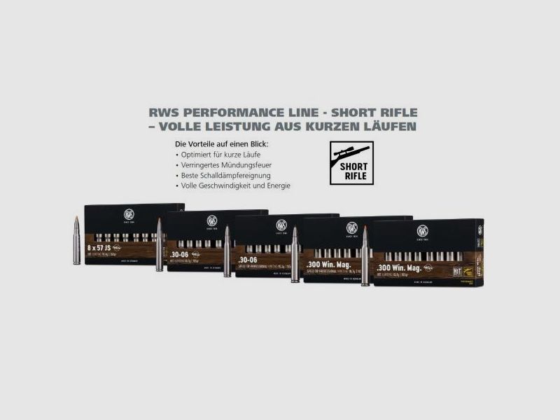 RWS Kugelpatronen 8x57IS SR HIT bleifrei 20 Stk  10,4g/160grs