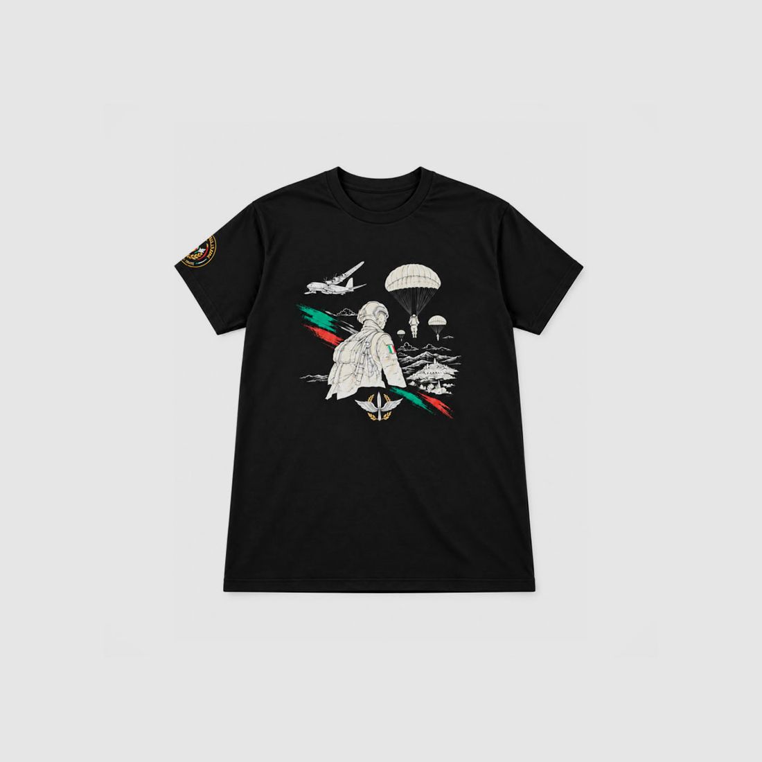 UNIONE MILITARE – T-SHIRT – PREMIUM “PARACADUTISTI IN AZIONE” | 3 PRINTS