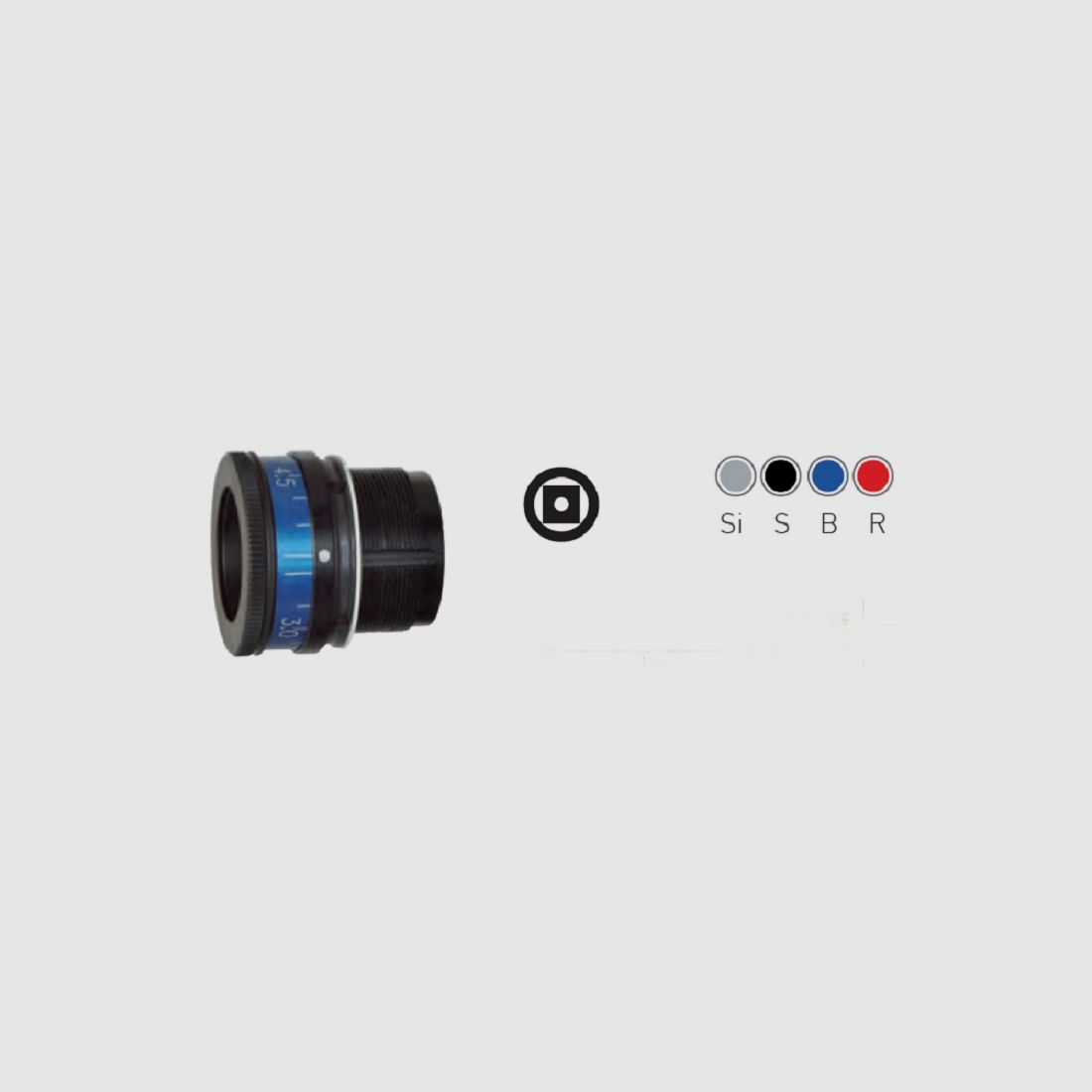 Centra Square Glass M22 3.8-5.8 Ring Korn
