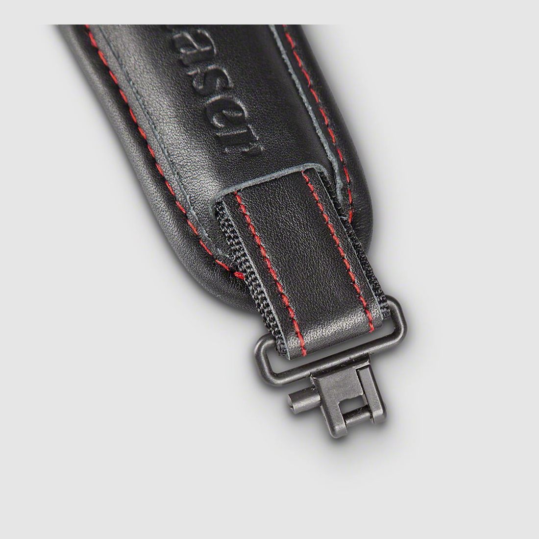 BLASER Gewehrriemen Extra breit: Leder -MONZA- schwarz m. 2 Patronenhalter