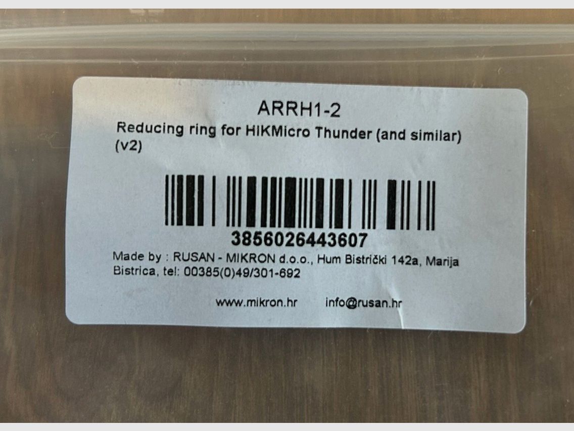 Rusan reductie / reductie voor Hikmicro ARRH1-2