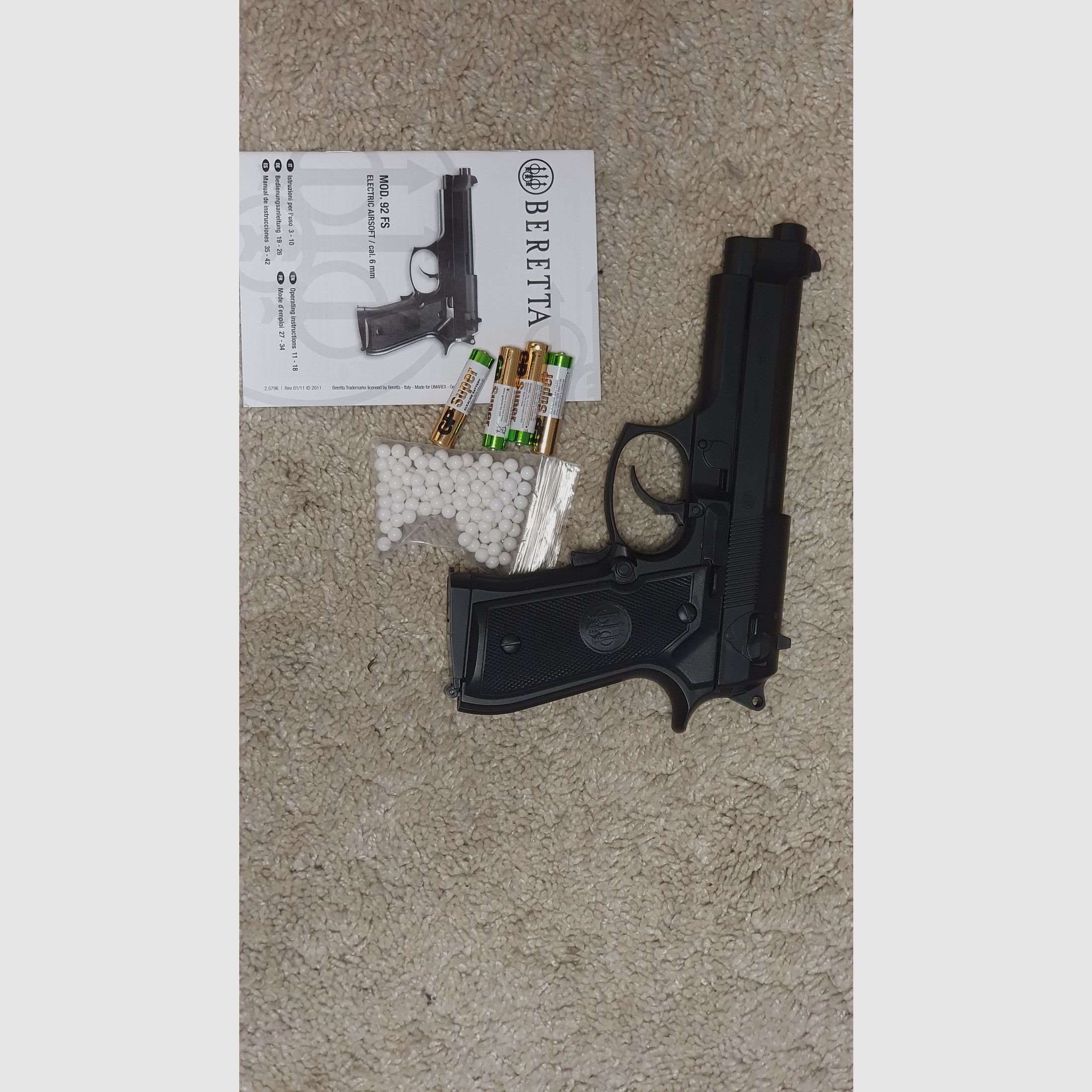 Beretta M92 FS Electric Airsoft Pistol 6 mm BB (P14)