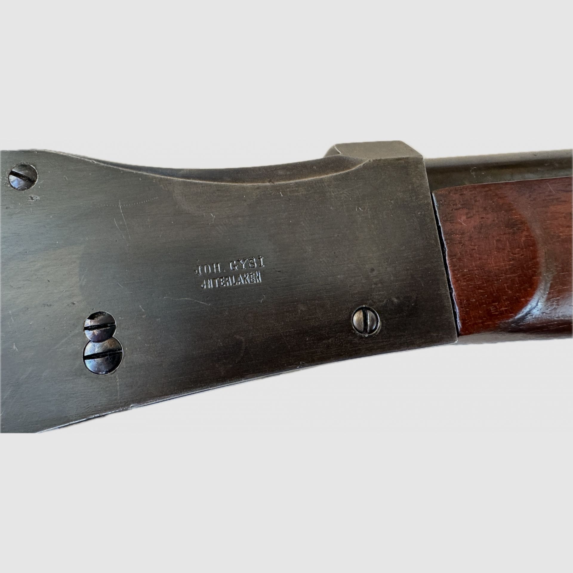 Zwitserse schijfgeweer JoH. Gysi Interlaken in het kaliber .22 LR met valbloksluiting