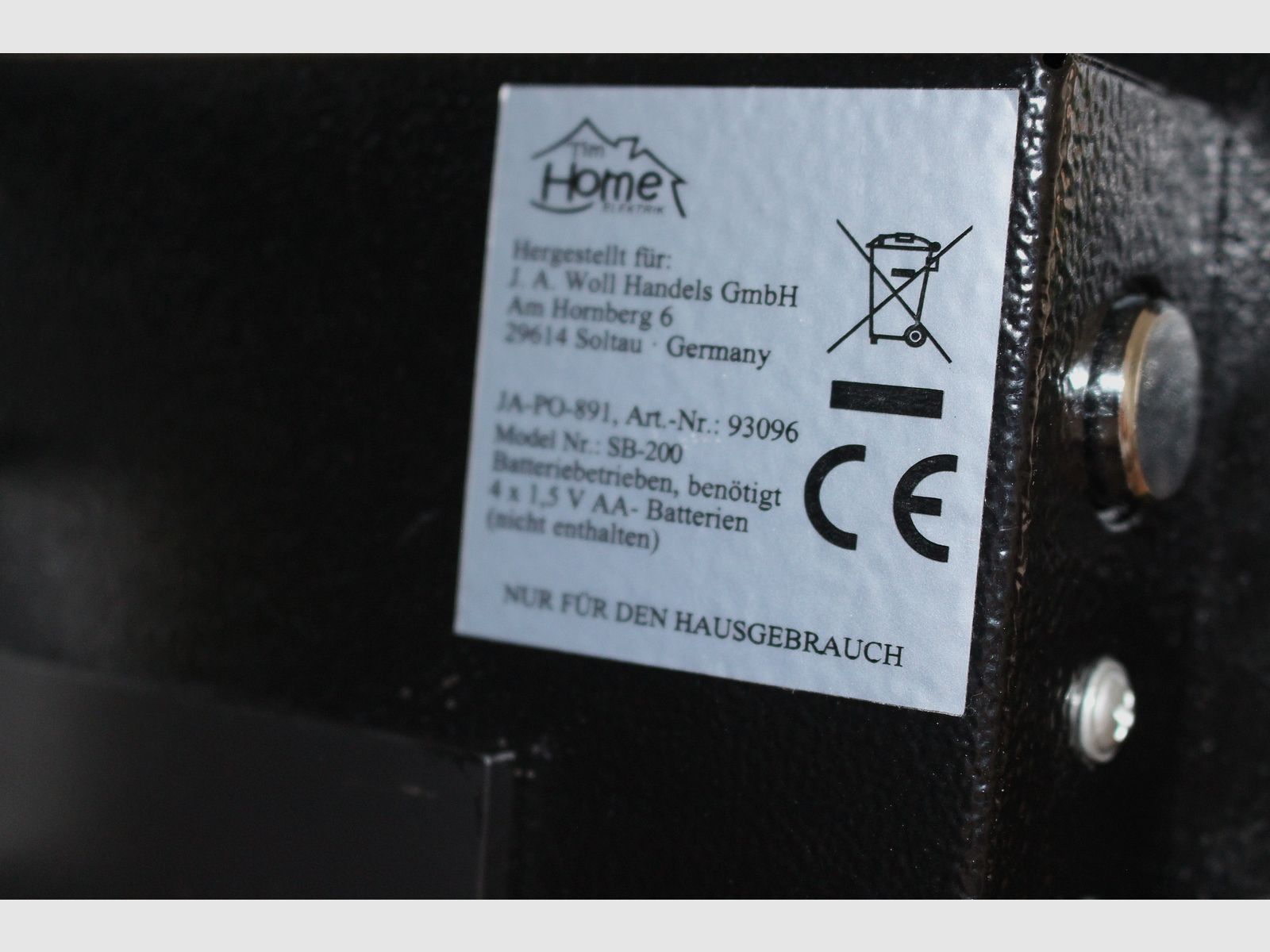 Möbeltresor bzw. Munition Safe mit dem Elektronikschloss