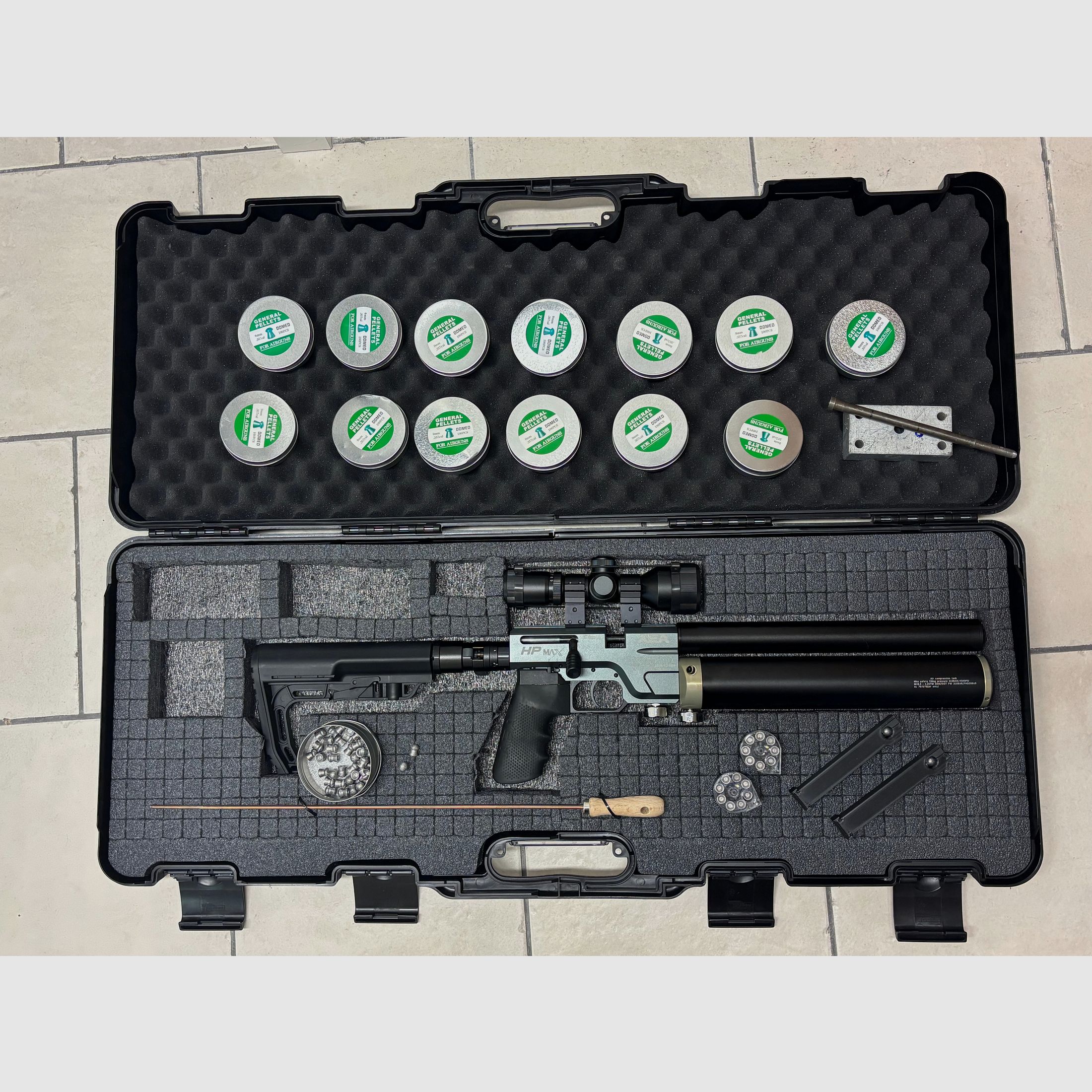 wenig benutze HP Max als Komplettset (inkl. Kompressor)