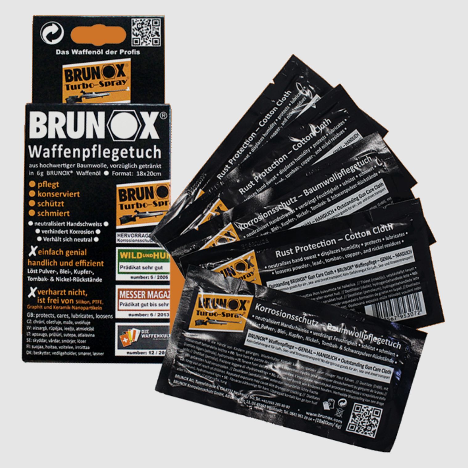 Brunox Waffenpflegetuch 18x20 cm 5 Stück