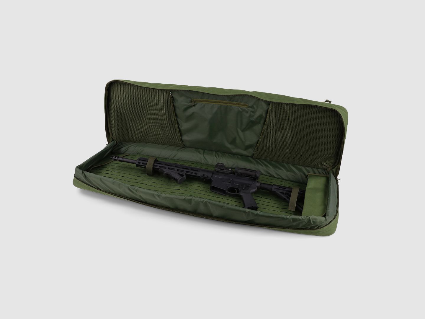 Winter Guncases Waffentasche Tactical 110 cm – Laser-Cut MOLLE, Rucksacktragesystem, 1000D Nylon (Forest)