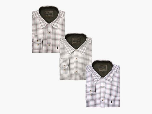 Walker and Hawkes Männer 100% Baumwoll Brocton Country Shirt