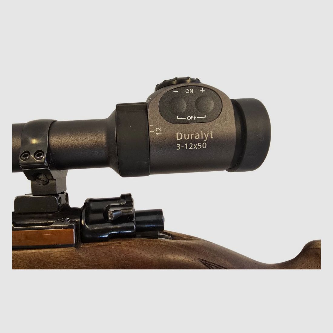 używany MAUSER Mod. 98 z wyzwalaczem z tłumikiem, z zamontowanym EAW obrotowym mocowaniem ZEISS Duralyt 3-12x50L siatka 60, stan: Bardzo dobry, zdjęcie 5 z 8