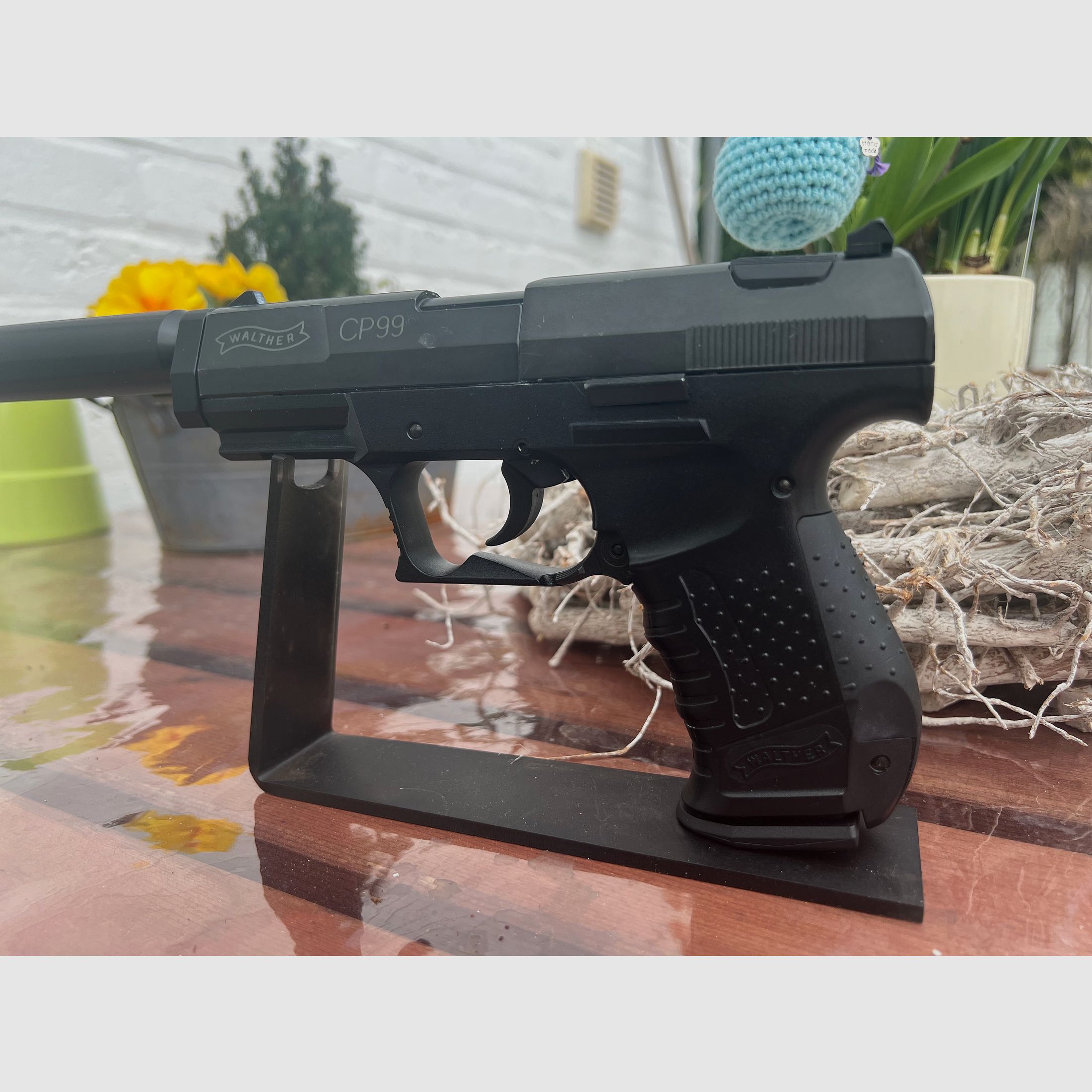 Walther cp99 4,5mm Diabolo mit Schalldämpfer und Reddot und Montageschiene