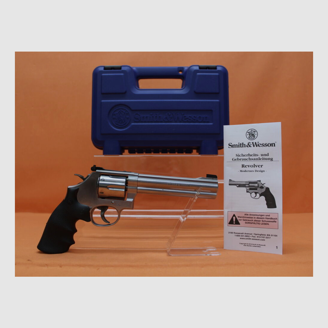 Smith & Wesson/S&W	 Revolver .357Magnum Smith&Wesson/ S&W686-6 Stainless, 6" Lauf/ Mikrometervisier/ Gummigriff