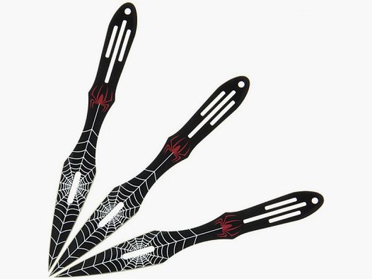 3er Set cuchillos de lanzamiento Spider