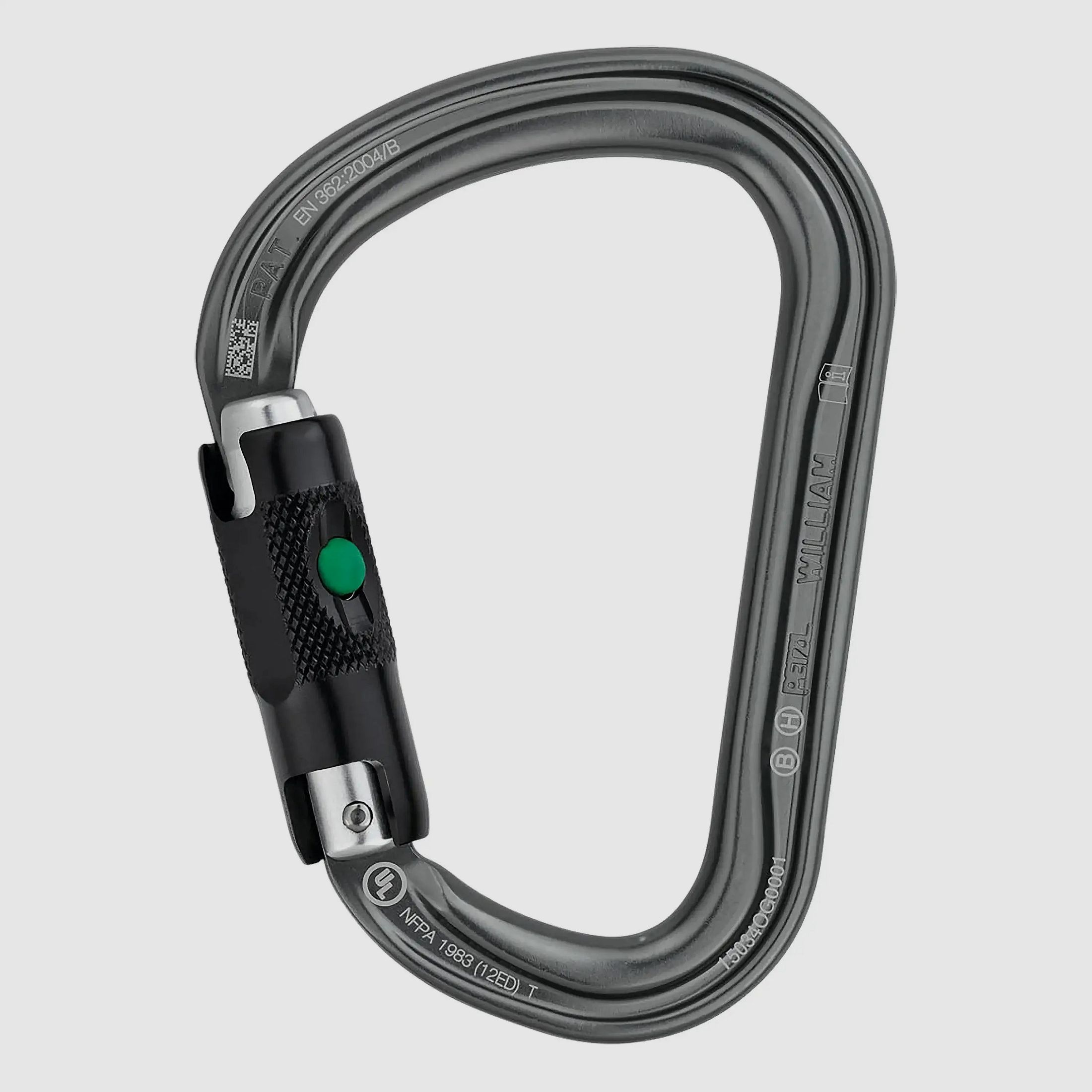 Moschettone Petzl William Ball Lock grigio