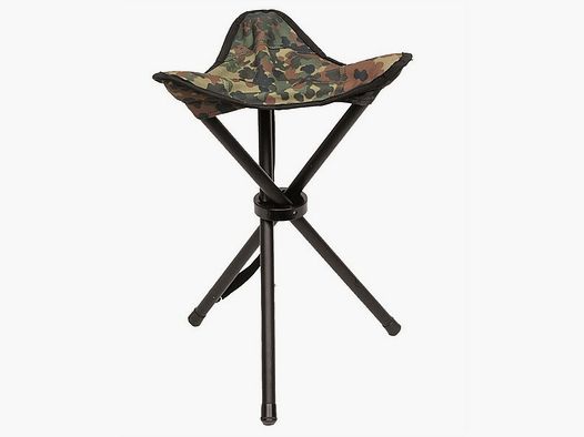 Dreibein / Klapphocker / Faltsitz - BW Flecktarn - 35 x 35 x 44 cm - belastbar bis 100kg