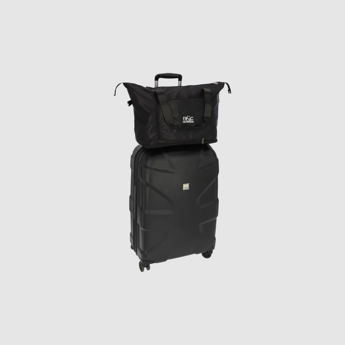 Bolsa de viaje negra plegable
